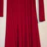 gorgeous long sleeve wrap effect red midi dress from DKNY Image 4