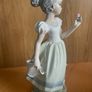 Tengra Valencia Spain Vintage Porcelain Figurine of a Girl with Roses Image 2