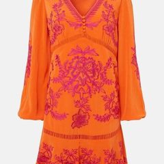 New Without Tags Karen Millen Embroidered Ladder Mini Dress