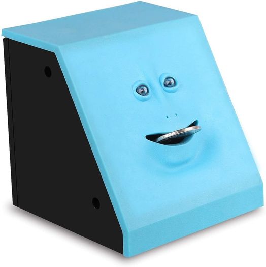 New! Face Bank Coin Eating Money Box. Free Postage!