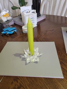 Candle holder glass crystal