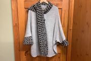Cape jacket knitted stretch