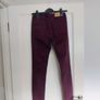 Zara Burgundy Mid-Rise Skinny Jeans - burgundy Image 3