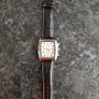 Mens Casual Chronograph Watch Black - Stylish Rectangle White Dial With Leather Strap Image 4