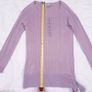 Beth Bowley Mauve Purple Knit Henley Top with Side Tie Size XS/S Image 9
