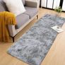 Rugs Living Room 80x160cm, Grey Runner rug for Bedroom, Washable Anti Slip Fluffy Rug Shaggy Soft Modern Floor Carpets Mat Beside Rugs for Kids Hallway Living Room Image 2