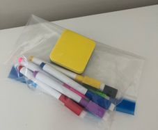 whiteboard marker and eraser