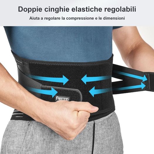 Lumbar Back Brace with Splints Postural Support Adjustable