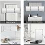 NEW SALE | 3 Way Mirror,360 Mirror Self Cut Hair,Adjustable & Foldable Portable Trifold Mirror with Height Retractable Hook Image 6