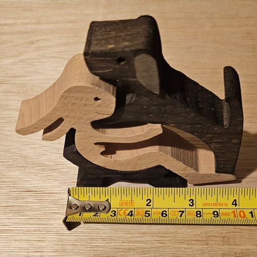Wood Craft 3 Piece Wooden Gift Pet. As New Never Used