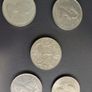 Complete set of 5 English  Crown Coins  Free  postage Image 2