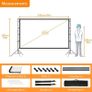 FREE EXPRESS SHIPPING Projector Screen and Stand, Projector Screen 100 Inch 4k HD, Outdoor Projector Screen 16 9 Wrinkle Free Design for Backyard Movie Night And (Easy to Clean 160 Degree Viewing Angle A Carry Bag) Image 6