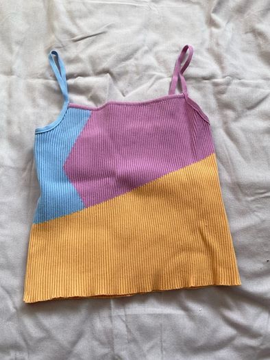 Bershka multi colour crop top