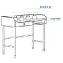 IKEA HAUGA Desk, Grey (Discontinued) Image 7