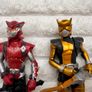 Power Rangers Beast Morphers Cybervillain Lightening Blaze and Gold Ranger approx. 6" Used Please see photos Image 5