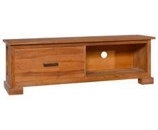 TV Cabinet 112x30x37 cm Solid Teak Wood