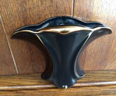 Black & Gold Art Deco Wall Vase