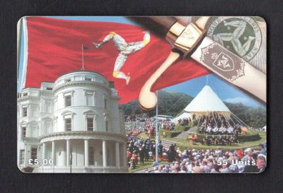 1998 Isle of Man UK5/ 55 units The Manx Constitution (Siemens - S30 (Module 34)) Phone Card