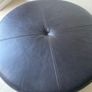 Leather Pouffe stool - chocolate brown Image 5