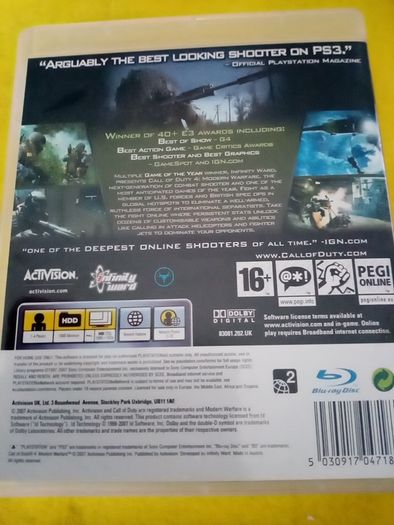 Call of Duty Modern Warfare 4 MW4 PlayStation 3 Ps3 Games Original