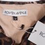 Rowen Avenue Brown Tan Leopard Print Tie-Front Cotton Waistcoat Gilet 12-14UK/40-42EU Image 2