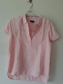 Pink Adolfo Dominguez Polo Top Sz Small Int