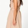 Sleeveless Jacket with Tie Belt Image 3