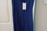 Blue Ladies satin skirt