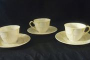 Beleek Shell pattern Cups &amp; Saucers