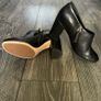 Clarks Amabel Clara Black Leather Block Heel Shoes Boots UK 5.5 D VGC Image 4