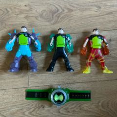 Ben 10 transforming action figures and watch