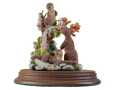 Vintage Nature Studies Leonardo Collection Figure 1992 Otters