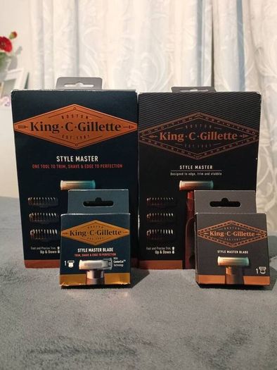Brand New King C. Gillette Style Master Trimmers + Extra Blades (Sealed)