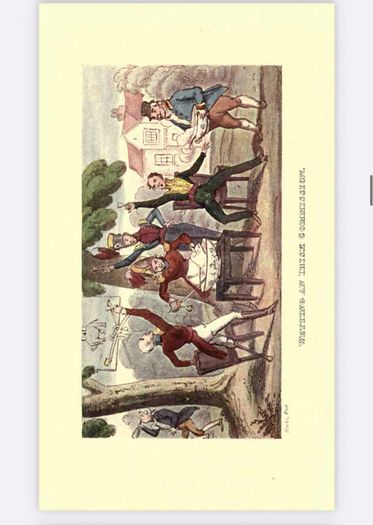 Georgian Satirical Etching, (Wetting an Irish Commission) Jones & Co., London, circa.1820