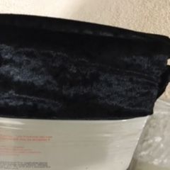 Black Velvet Cover for Base of Double Divan bed.