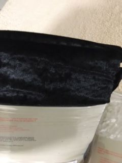 Black Velvet Cover for Base of Double Divan bed.