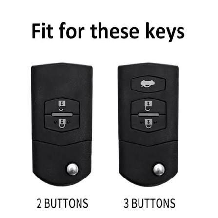 For Mazda 3 2 6 2003 2004 2005 2006 2007 2008 2009 2010 2011 2012 2013 2/3 Buttons Repplacement Fob Flip Car Key Case Cover Car Holder