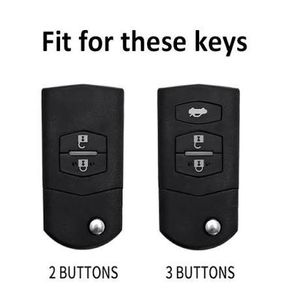 For Mazda 3 2 6 2003 2004 2005 2006 2007 2008 2009 2010 2011 2012 2013 2/3 Buttons Repplacement Fob Flip Car Key Case Cover Car Holder