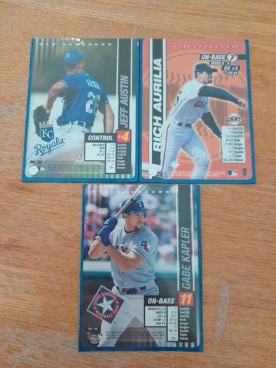 11 Rare 1st Edition MLB Showdown Cards (WOTC 2000 - 2002) - Sleeved. Wizards of the Coast. Collectable, sports, memorabilia. Baseball. USA.