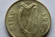 Ireland Six Pence coin strike error 1969 6d
