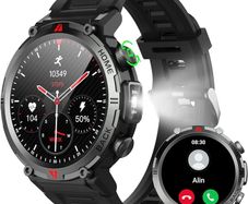 Smart Watch Answer/Make Call, 1.45" HD Touch Screen Smart Watch for Men, Fitness Watch 110+ Sports Modes, Smartwatch with Heart Rate Blood Oxygen Sleep Monitor Step Counter for Android iPhone