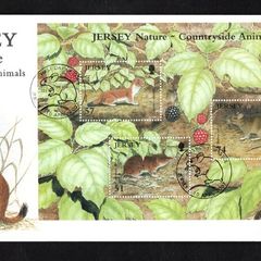 2007 Jersey Countryside Animals Common Shrew, Stoat, Brown Rat Commemorative Stamp Miniature Sheet First Day Cover (FDC)