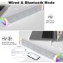 SOULION R30 Plus Computer Speakers, Wired USB-Powered Bluetooth V5.3 PC Sound Bar, Colorful LED Lights with Switch Button, Surround Sound Portable Computer SoundBar Image 5