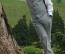 Boys beautiful grey tapered suit shoes belt shirt etc.