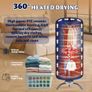 Electric Clothes Dryer, 900W Portable Drying Pod 2-Tier Heated Airer with Hot Air Circulation Holds 12kg for Quick-Dry Laundry & Delicate Clothing Image 6