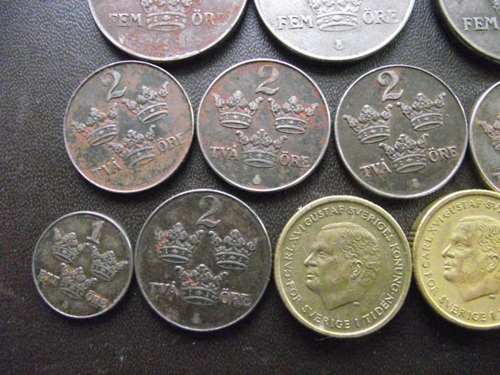 Lot Of Old Swedish Coins (1805-1993)#80