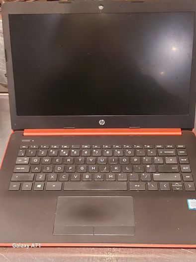 HP Laptop, 14 inch Red, Intel Core i3-7020 CPU 2.3GHz, 4GB Ram, Windows 10, Microsoft Edge, Chrome, and VLC
