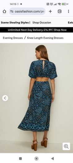 cut out print dress