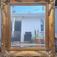 Lovely Large Ornate Gold Bevelled Mirror
