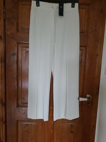 Ladies Winter White wide leg trousers Size 12